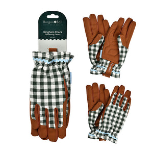 Burgon and Ball Colour Collection Green Check Gardening Gloves