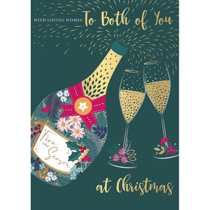 Words N Wishes Champagne Bottle Christmas Card image 0