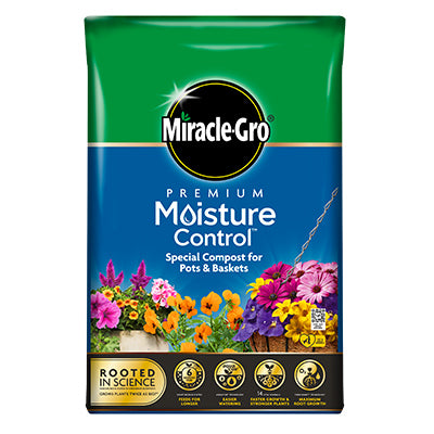 Miracle-Gro Peat Free Premium Moisture Control for Pots & Baskets Compost (40 litres) image 0