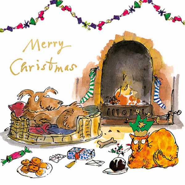 Woodmansterne Dog & Cat Christmas Card image 0