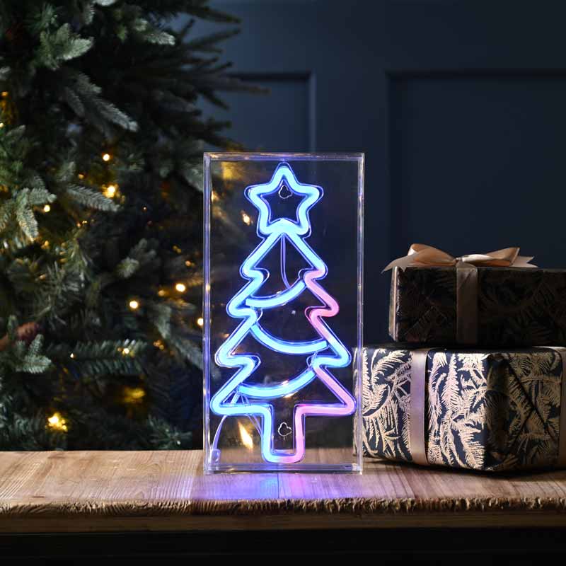 Festive Neon Flex Xmas Tree Sign image 0
