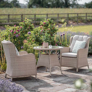 Bramblecrest Chedworth Bistro Set in Sandstone Rattan image 3