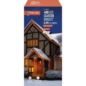 Premier 480 Multi-Action LED CLUSTERBRIGHTS with Timer - Red & Vintage Gold image 1