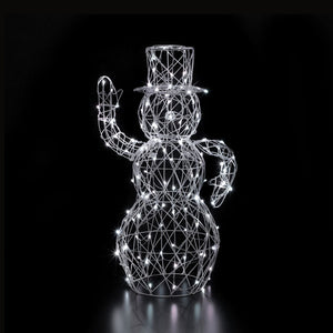 NOMA White Wicker Dickensian Snowman image 3