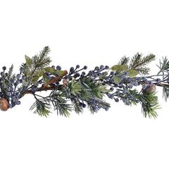 Everlands Frosted Blue Berry Garland image 0