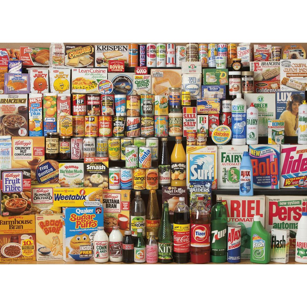 Gibsons 1980s Shopping Basket 1000 Piece Jigsaw Puzzle image 0