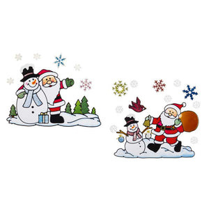 Premier Santa &amp; Snowman Window Sticker (Assorted Designs) image 0