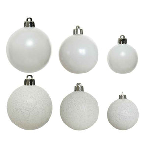 Decoris Shatterproof Baubles in Winter White (Pack of 30) image 2