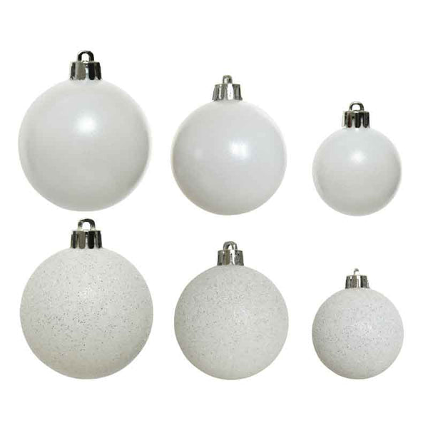 Decoris Shatterproof Baubles in Winter White (Pack of 30) image 2