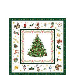 Ambiente Paper Cocktail Napkins - Christmas Evergreen (Pack of 20) image 0