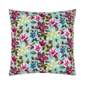 Wylder Midnight Garden Bird Aqua Outdoor Cushion, 43 x 43cm image 2