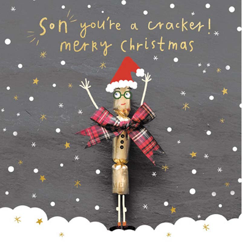 Woodmansterne Cracker of a Son! Christmas Card image 0