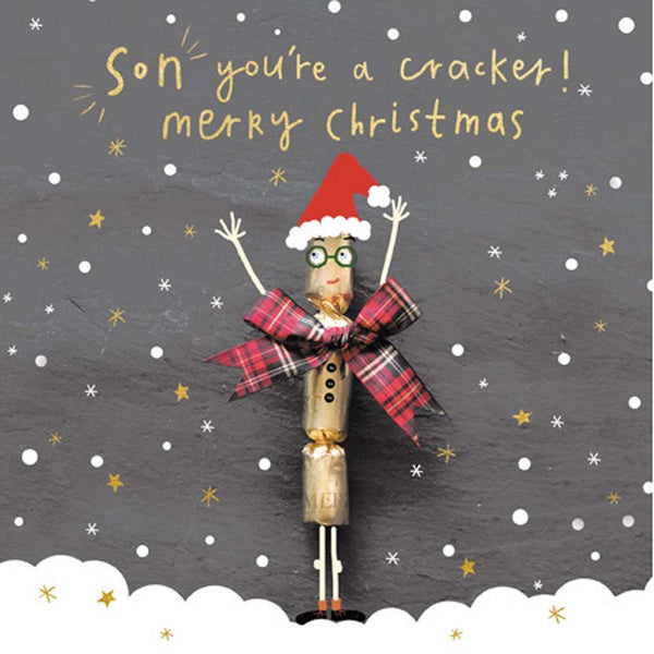 Woodmansterne Cracker of a Son! Christmas Card image 0