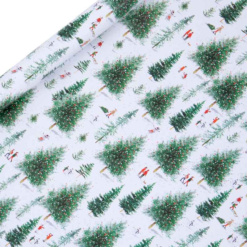 Glick Snowy Hillside Gift Wrap (4m) image 0