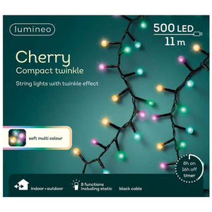 Lumineo Cherry Compact Twinkle String Lights - Soft Multi Colour image