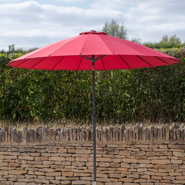 Bramblecrest Shanghai 2.7m Crank & Tilt Parasol - Claret Red image 1