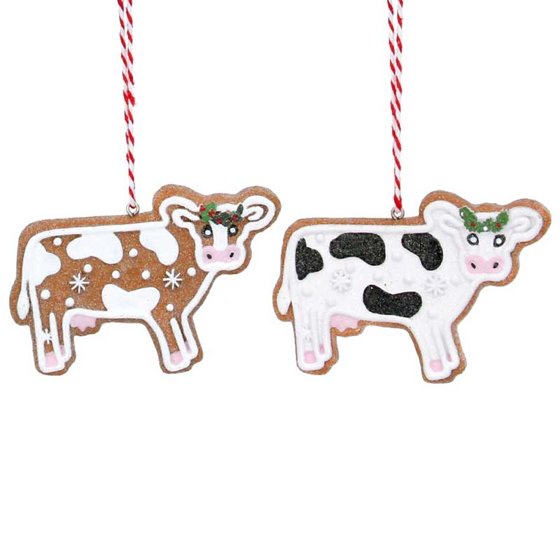 Gisela Graham Resin Gingerbread Cow (Assorted Designs) image 0
