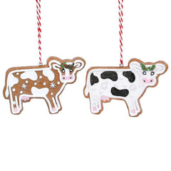 Gisela Graham Resin Gingerbread Cow (Assorted Designs) image 0