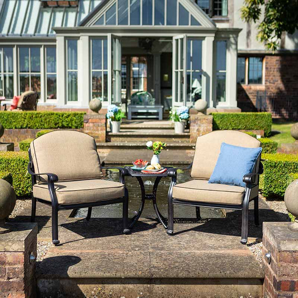 Hartman Amalfi Companion Set in Bronze with Footrests &amp; Square Side Table image 3