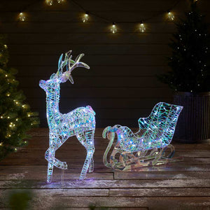 Bosk Iridescent Reindeer &amp; Sleigh image 5