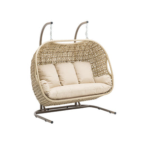 Bramblecrest Somerford Triple Hanging Cocoon Chair in Sandstone Weave image 3