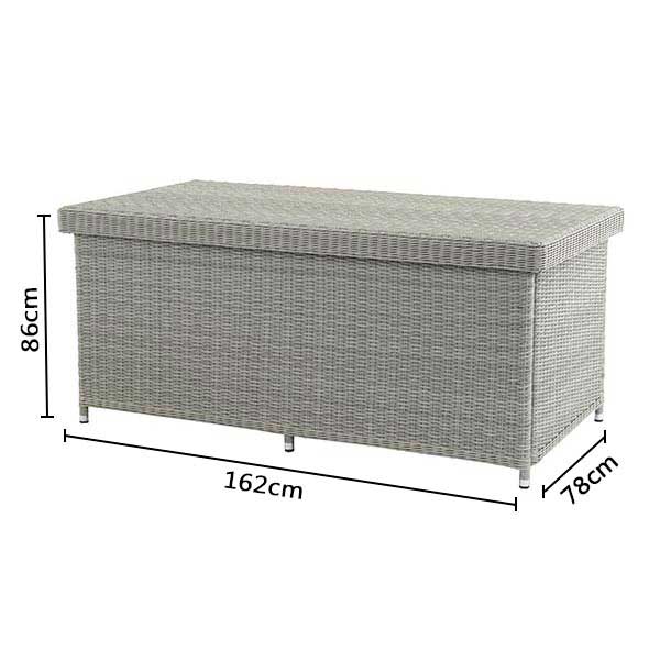 Bramblecrest Monterey Dove Grey Cushion Storage Box with Liner - Standard image 3