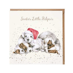Wrendale Designs Santa's Little Helpers Christmas Card image 0