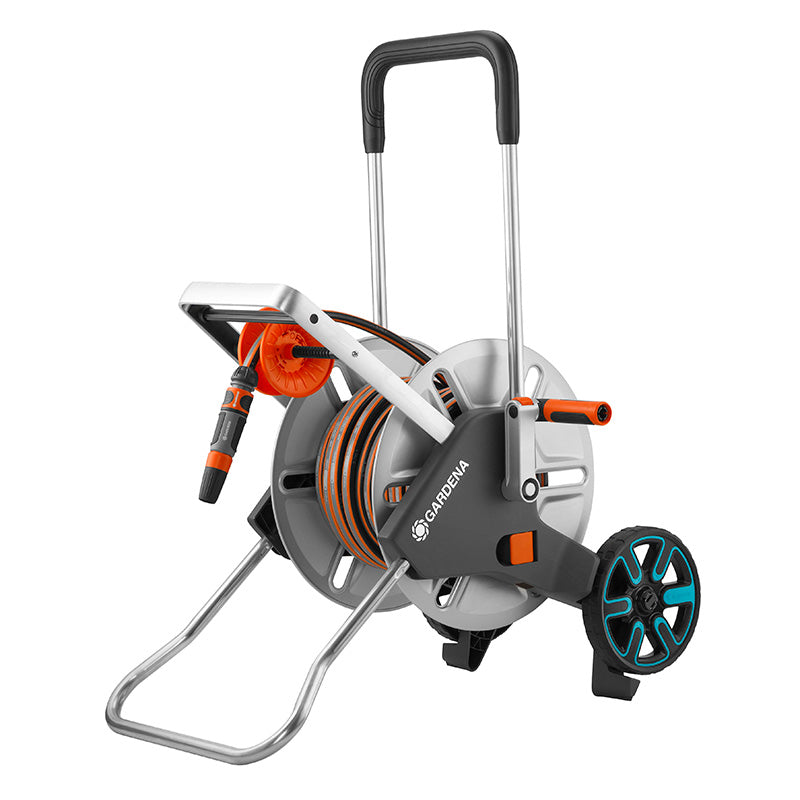 GARDENA CleverRoll Hose Trolley M Easy Metal Set with 25m FLEX Hose image 0