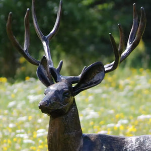 Home & Garden UK Standing Stag Garden Statue image 1