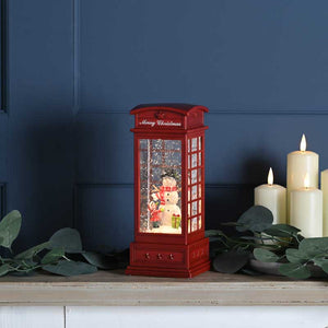 Festive Snowman Scene Phone Box Water Spinner image 1