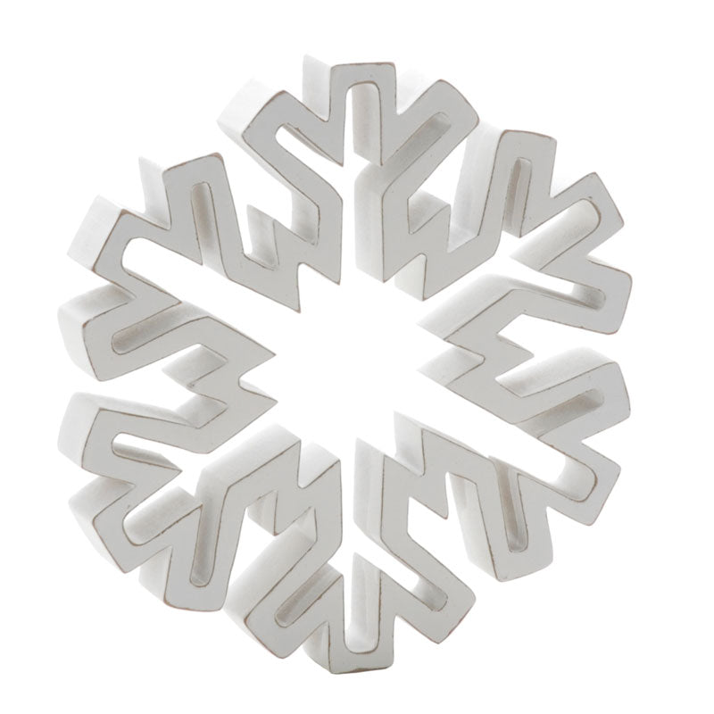 Festive Wooden Cut Out Snowflake image 0