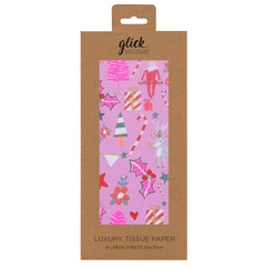 Glick Pink Cheer Luxury Tissue Paper (Pack of 4) image 0