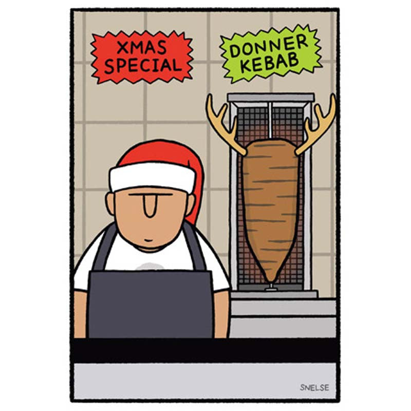Woodmansterne Donner Kebab Christmas Card image 0