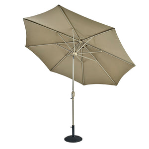 Hartman Berkeley 6 Seat Oval Outdoor Dining Set in Maize with Parasol & Base image 6