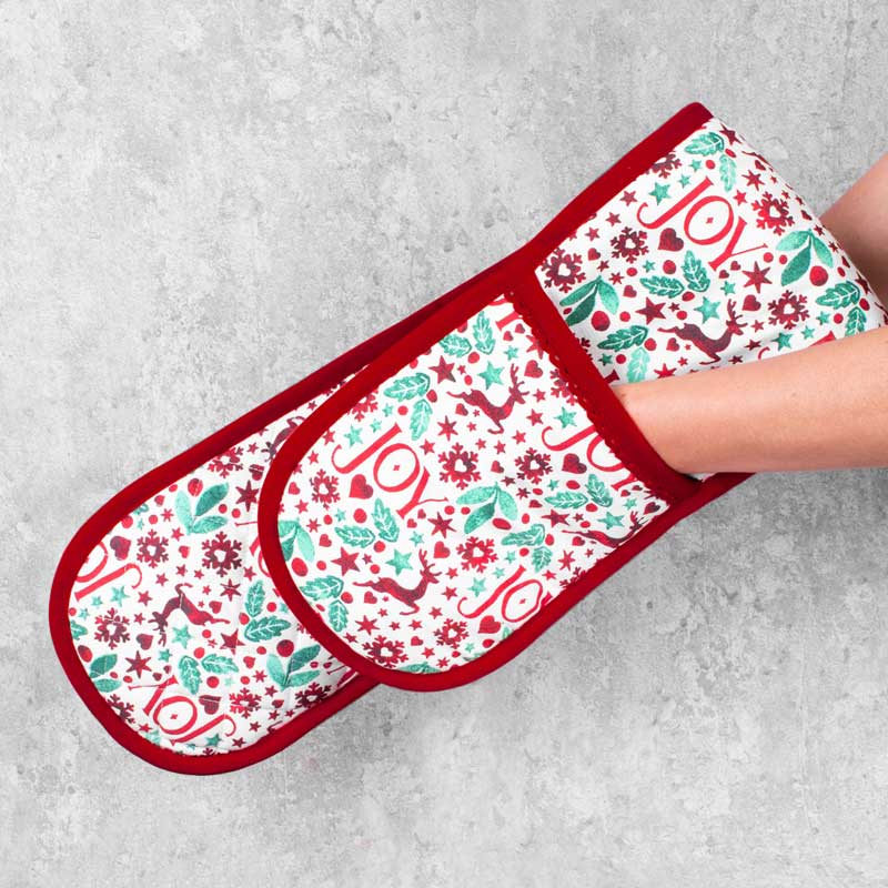 Christmas Joy Double Oven Glove image 0