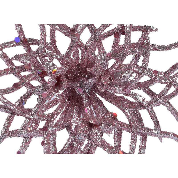 Everlands Pink Glitter Flower Clip image 1