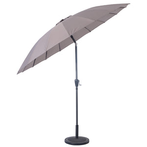 Sturdi 2.7m Shanghai Aluminium Round Crank & Tilt Parasol, Taupe image 3