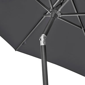 Orchard Life Elberta 4 Seat Round Dining Set with 2.5m Parasol & Base (Grey Weave) image 10