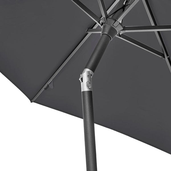 Orchard Life Elberta 4 Seat Round Dining Set with 2.5m Parasol & Base (Grey Weave) image 10
