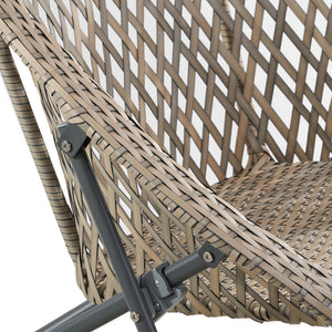 TOBS Foldable Garden Bistro Set in Grey Faux Rattan image 9