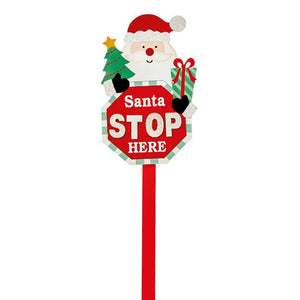 Premier Santa Stop Here Sign (Assorted Designs) image 1