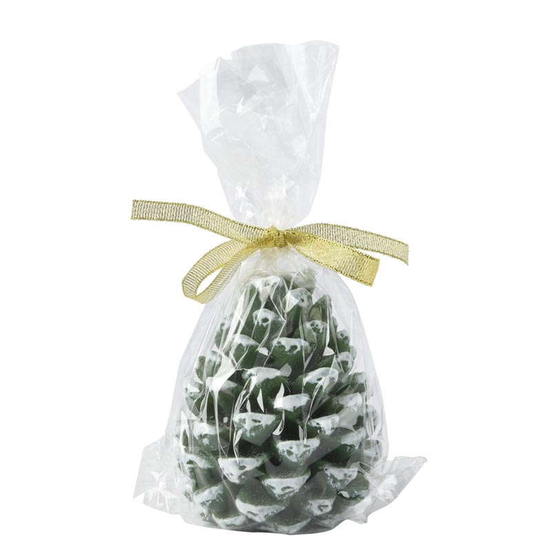 Decoris Snowy Green Pinecone Candle image 0