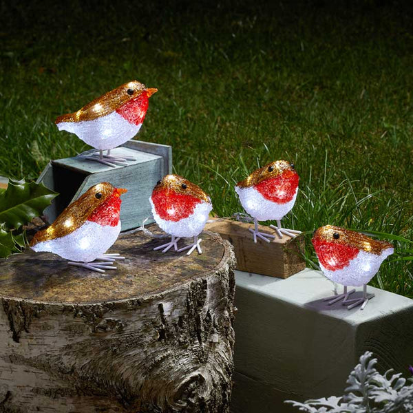 Three Kings InLit Ice Robins (Set of 5) image 0