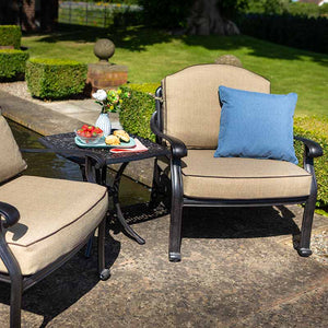 Hartman Amalfi Companion Set in Bronze with Footrests &amp; Square Side Table image 4