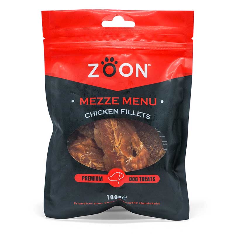 Zoon Mezze Menu Chicken Fillets Dog Treats (100g) image 0