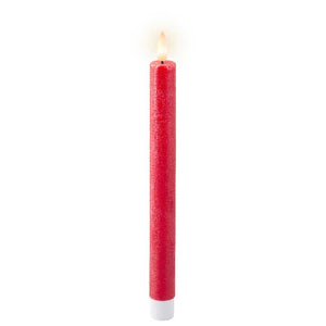 Lumineo Red Wax LED Dinner Candle (Pack of 2) image 0