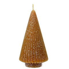 Decoris Light Brown Glitter Tree Candle image 0