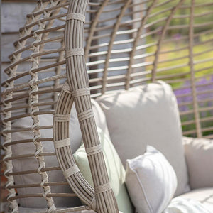 Bramblecrest Chedworth Open Weave Double Hanging Cocoon in Sandstone Rattan image 1