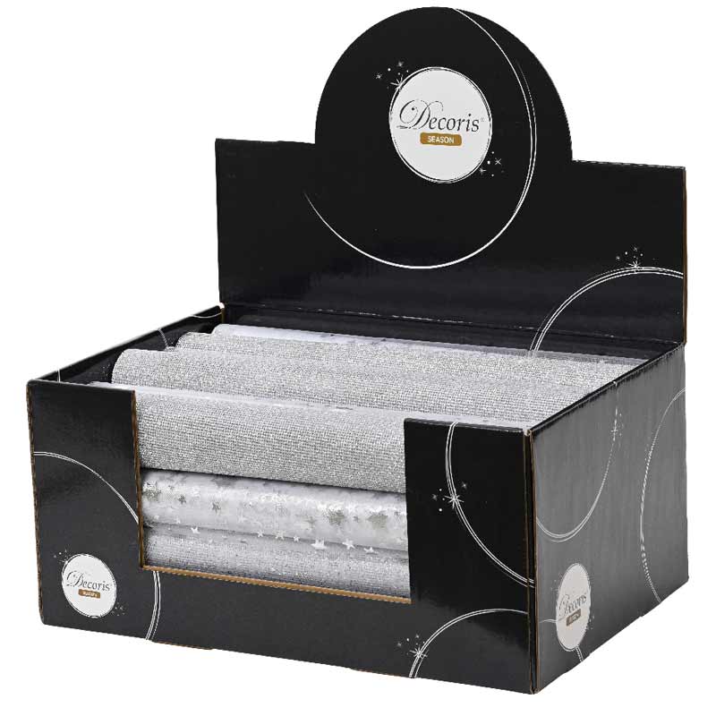 Decoris Silver Fabric Roll (Assorted Designs) image 0