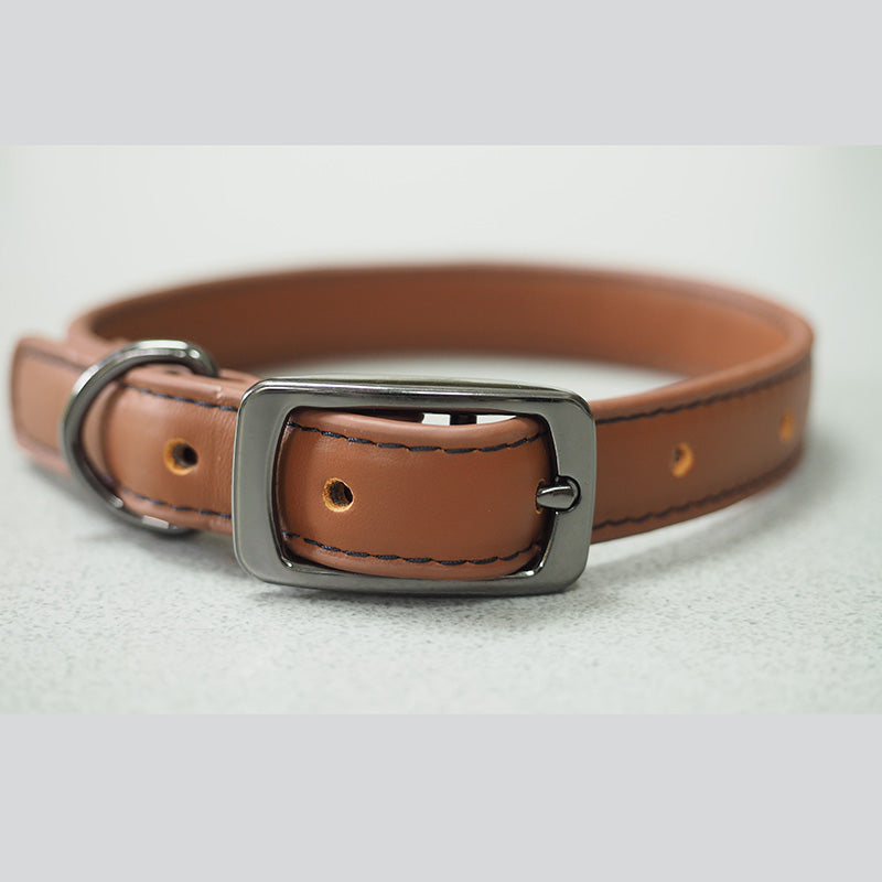 Zoon Luxe Leather Tan WalkAbout Collar image 0